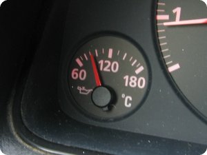 Öltemperatur nach ca. 15 km Fahrt